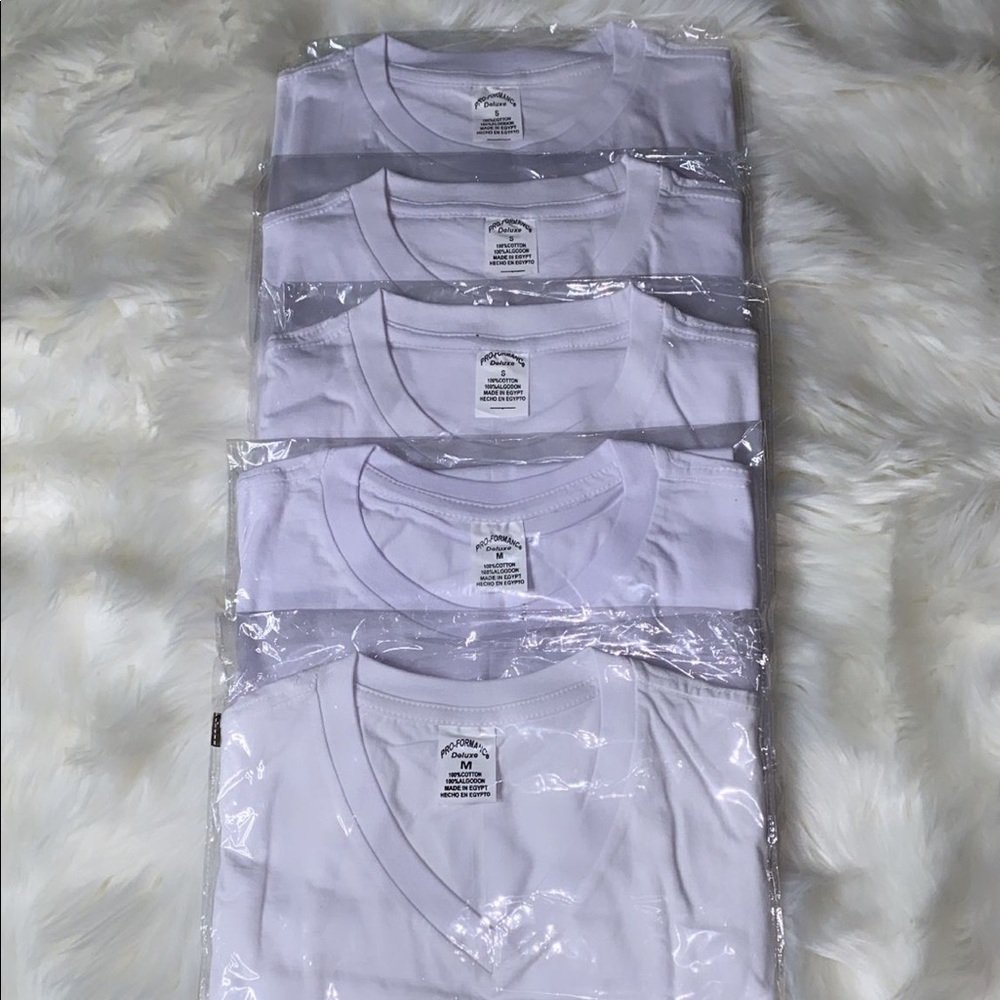 5 pk V-NECK Blank T-Shirt